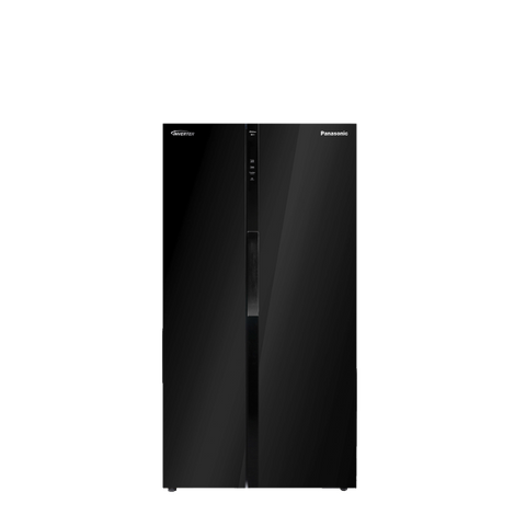 Panasonic 598L Smart Inverter Side by Side Refrigerator with MirAIe, NR-BS62GKX1 (Black Glass)